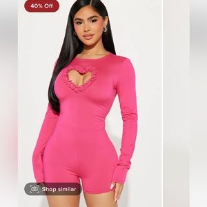 Heart Cutout Romper